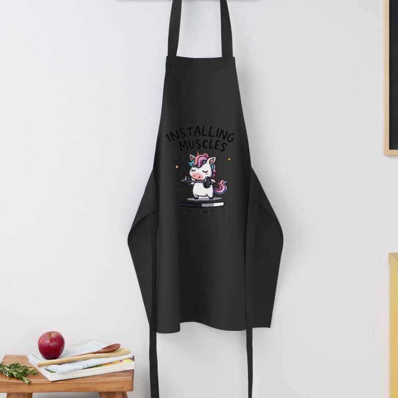 Installing Muscles Please Wait Weight Training Einhon Cooking Apron