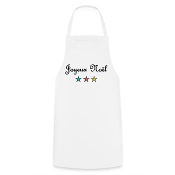 CHRISTMAS. MERRY CHRISTMAS. MERRY CHRISTMAS. SANTA CLAUS - Cooking Apron - white - Front - AI Model Male 185 dark (185cm)