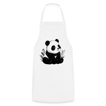 Panda - Kochschürze - Weiß - Vorne - AI Model Male 185 dark (185cm)