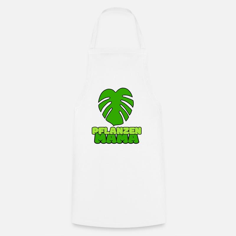 Plants Mom - Cooking Apron - white
