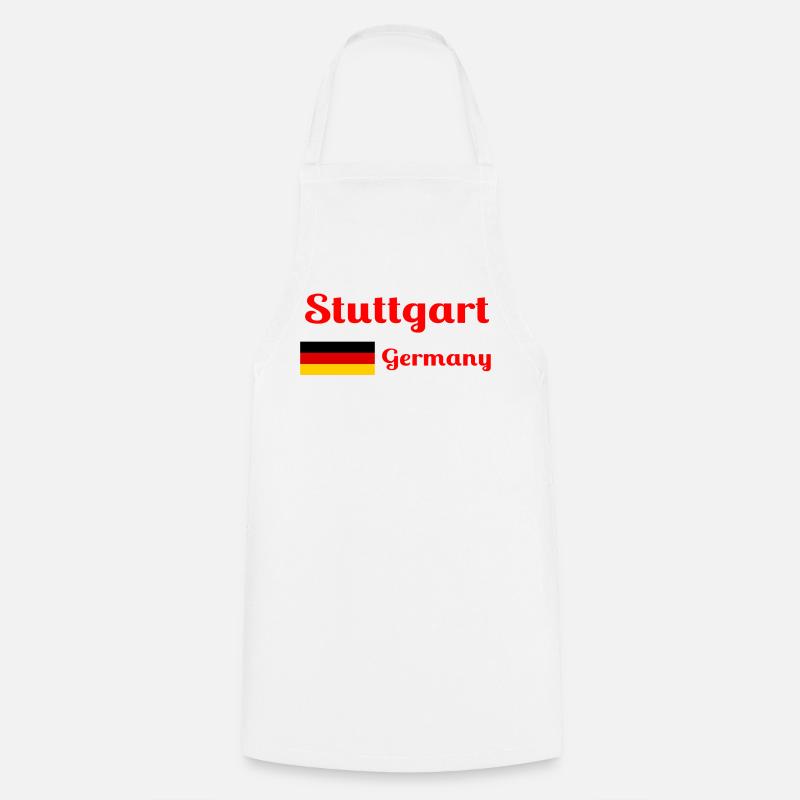 Stuttgart Allemagne - Imprimés élégants - Tablier de cuisine - blanc