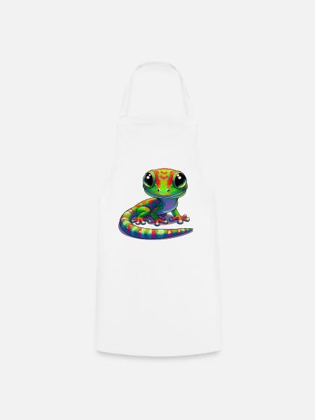 Gecko - Kochschürze - Weiß
