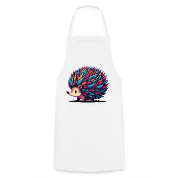 Hedgehog - Cooking Apron - white - Front - AI Model Male 185 dark (185cm)
