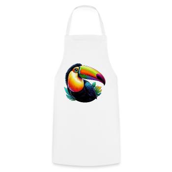 Toucan - Cooking Apron - white - Front - AI Model Male 185 dark (185cm)