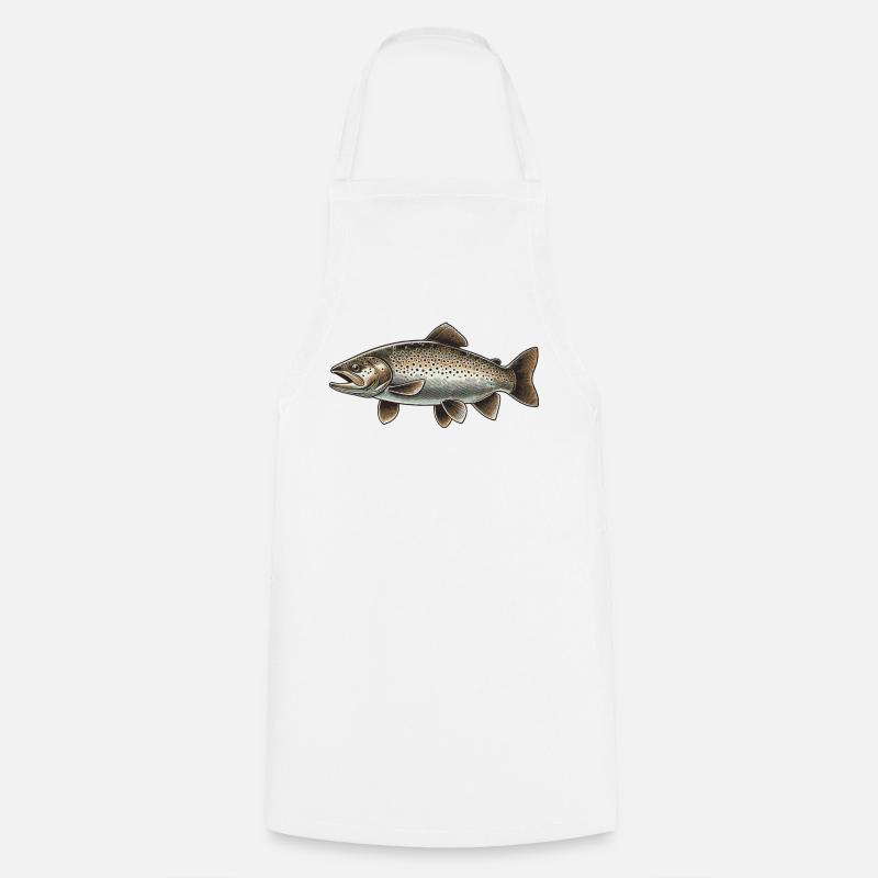Truite - Tablier de cuisine - blanc