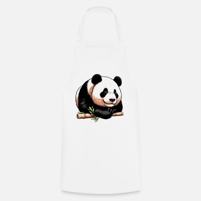 Panda - Kochschürze - Weiß