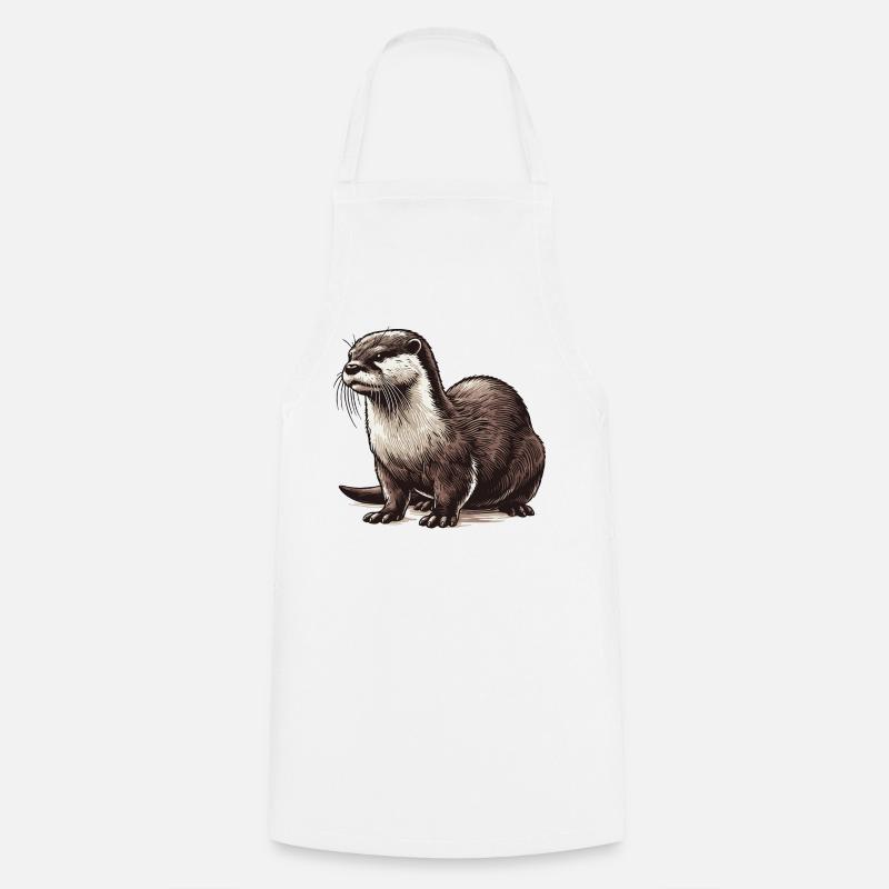 Loutre - Tablier de cuisine - blanc
