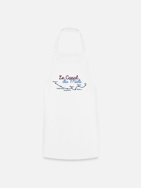 Canal du midi villes - Tablier de cuisine - blanc