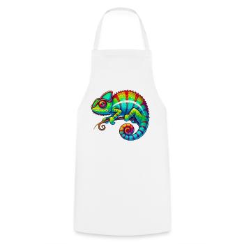 Caméléon - Tablier de cuisine - blanc - Devant - AI Model Male 185 dark (185cm)
