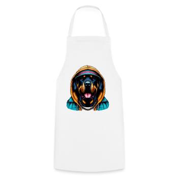 Chien - Tablier de cuisine - blanc - Devant - AI Model Male 185 dark (185cm)