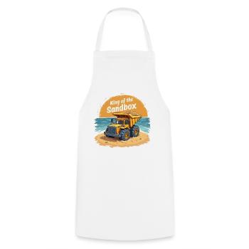 King of the Sandbox – Bagger Design für Kinder - Kochschürze - Weiß - Vorne - AI Model Male 185 dark (185cm)