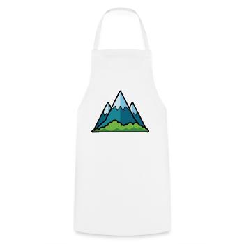 Montagnes - Tablier de cuisine - blanc - Devant - AI Model Male 185 dark (185cm)