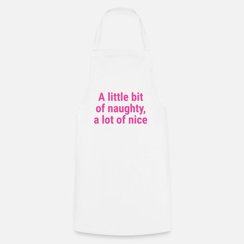 Un peu de coquin, beaucoup de beau rose - Tablier de cuisine - blanc