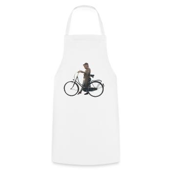 Summer - Cooking Apron - white - Front - AI Model Male 185 dark (185cm)