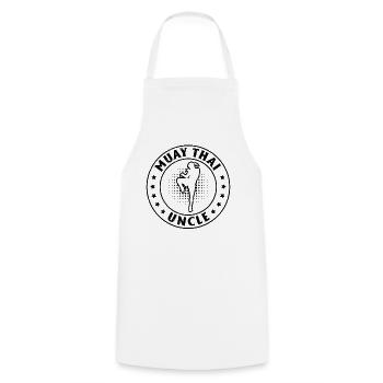 Muay Thai Oncle Muay Thai Combattant - Tablier de cuisine - blanc - Devant - AI Model Male 185 dark (185cm)