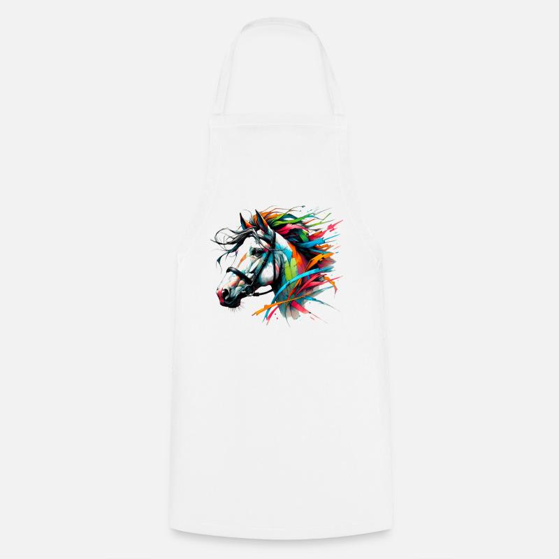Cheval - Tablier de cuisine - blanc
