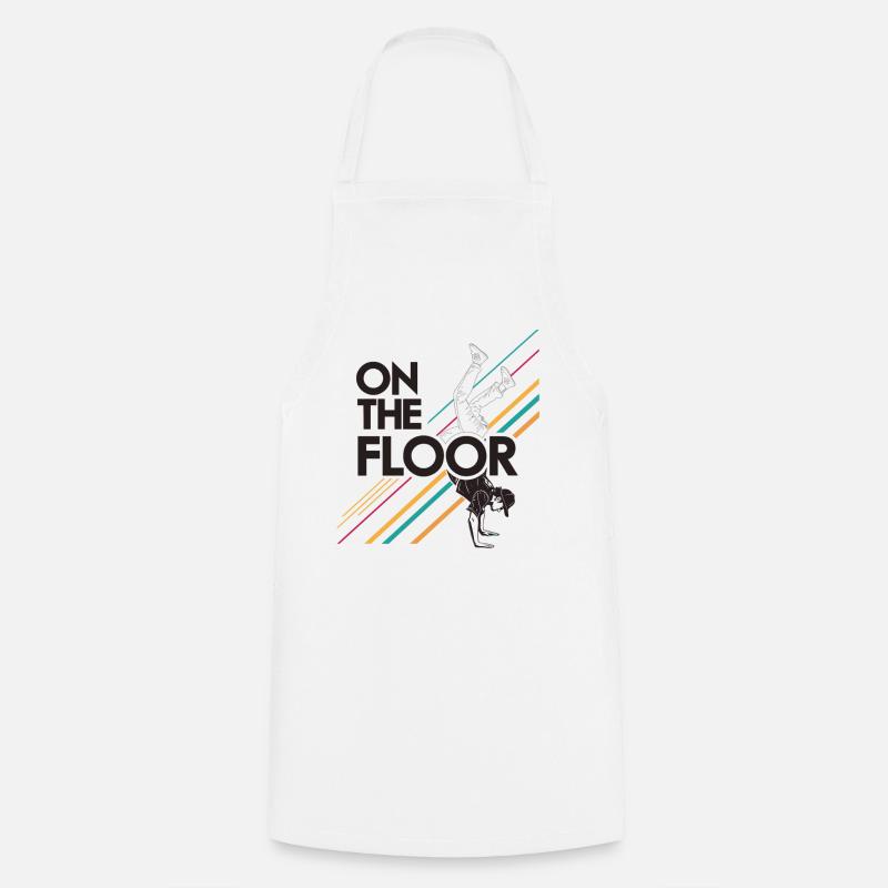 On The Floor – Cool Breakdance Design - Cooking Apron - white