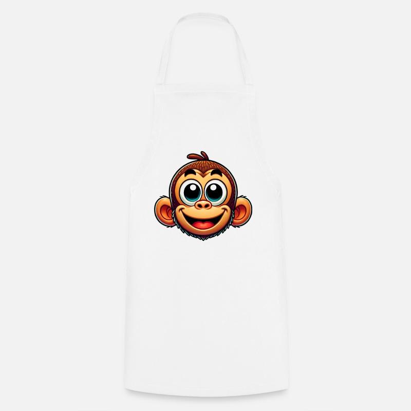 Monkey - Cooking Apron - white