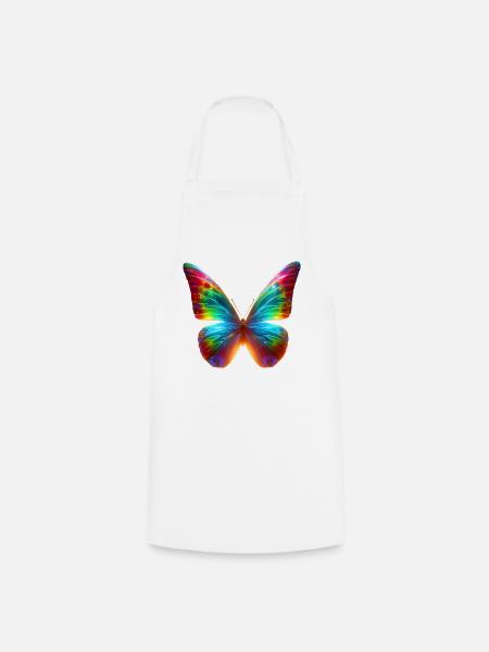 Schmetterling (01) - Kochschürze - Weiß