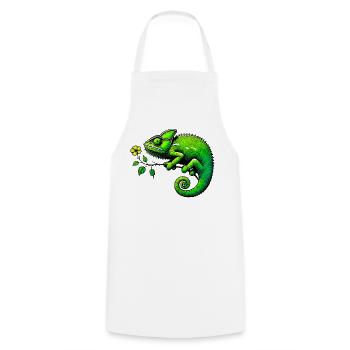 Caméléon - Tablier de cuisine - blanc - Devant - AI Model Male 185 dark (185cm)