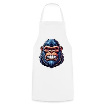 Gorilla - Cooking Apron - white - Front - AI Model Male 185 dark (185cm)