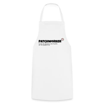 Patchworker - Kochschürze - Weiß - Vorne - AI Model Male 185 dark (185cm)