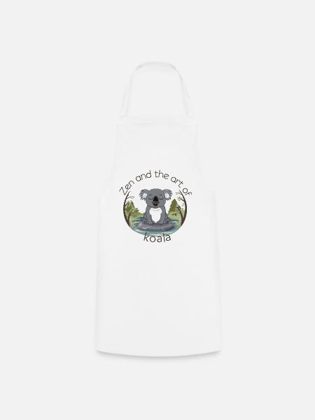 The Art Of Koala - Koala Zen - Kochschürze - Weiß