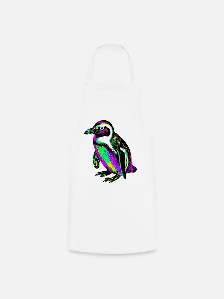 Pinguin - Kochschürze - Weiß