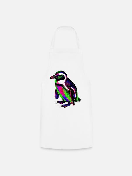 Pinguin - Kochschürze - Weiß