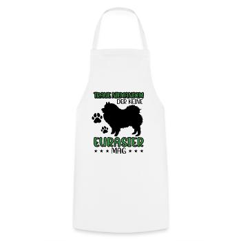 Eurasier do not trust Eurasian Spitz - Cooking Apron - white - Front - AI Model Male 185 dark (185cm)