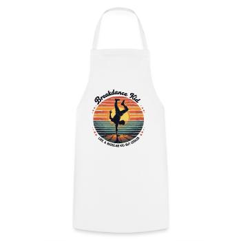 Breakdance Retro Design – Tenue cool pour les danseuses - Tablier de cuisine - blanc - Devant - AI Model Male 185 dark (185cm)