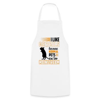 Gerbille Rongeur normal de compagnie Gerbille - Tablier de cuisine - blanc - Devant - AI Model Male 185 dark (185cm)