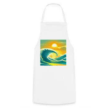 Sea Sun - Kochschürze - Weiß - Vorne - AI Model Male 185 dark (185cm)