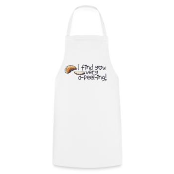 A-peel-ing - Cooking Apron - white - Front - AI Model Male 185 dark (185cm)