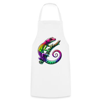 Gecko - Cooking Apron - white - Front - AI Model Male 185 dark (185cm)