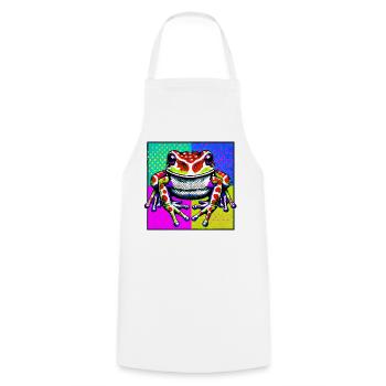 Grenouille - Tablier de cuisine - blanc - Devant - AI Model Male 185 dark (185cm)