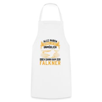 Then came the falconer, falconry, falconry - Cooking Apron - white - Front - AI Model Male 185 dark (185cm)