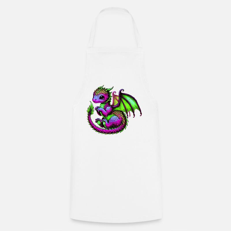 Dragon - Tablier de cuisine - blanc