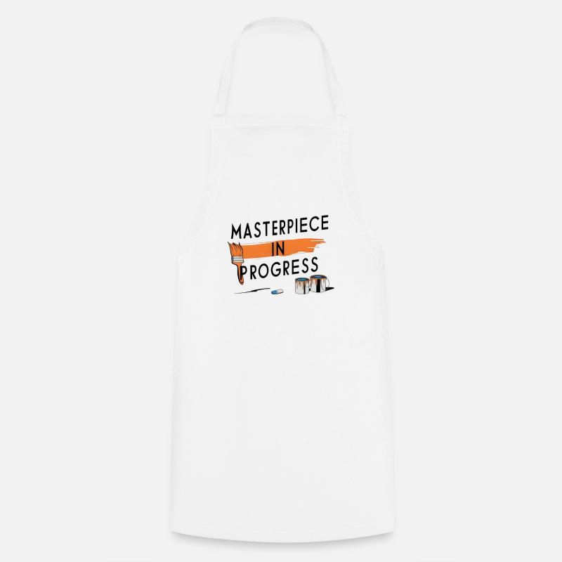 Masterpiece in Progress - Cooking Apron - white