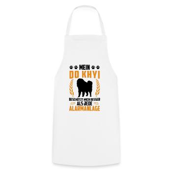 Do Khyi protects me Tibetan Mastiff Tibetan Mastiff - Cooking Apron - white - Front - AI Model Male 185 dark (185cm)