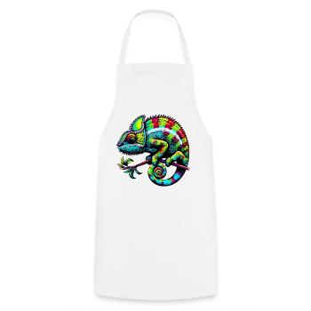 Chameleon - Cooking Apron - white - Front - AI Model Male 185 dark (185cm)