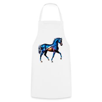 Horse - Cooking Apron - white - Front - AI Model Male 185 dark (185cm)