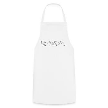 T-Rex Dinosaure Velociraptor Triceratops - Tablier de cuisine - blanc - Devant - AI Model Male 185 dark (185cm)