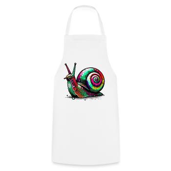Escargot - Tablier de cuisine - blanc - Devant - AI Model Male 185 dark (185cm)
