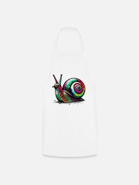 Schnecke - Kochschürze - Weiß