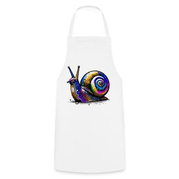 Escargot - Tablier de cuisine - blanc - Devant - AI Model Male 185 dark (185cm)