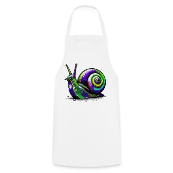 Escargot - Tablier de cuisine - blanc - Devant - AI Model Male 185 dark (185cm)