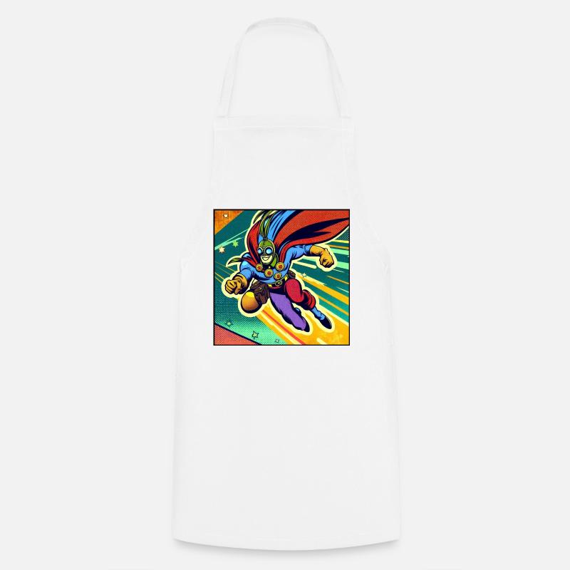 Super-héros - Tablier de cuisine - blanc