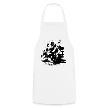 Violin - Cooking Apron - white - Front - AI Model Male 185 dark (185cm)
