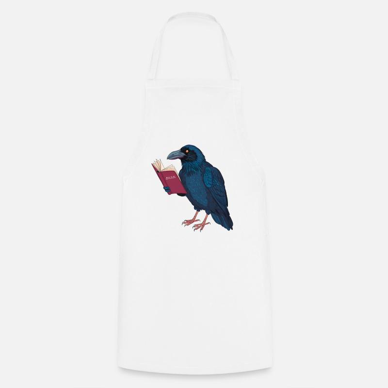 Mysterious Raven - Cooking Apron - white